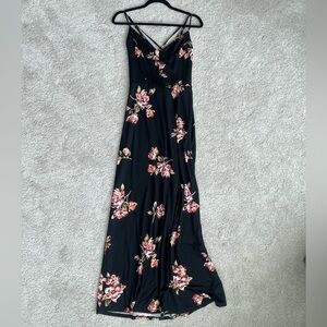 Nine Britton Black Floral Maxi Dress
